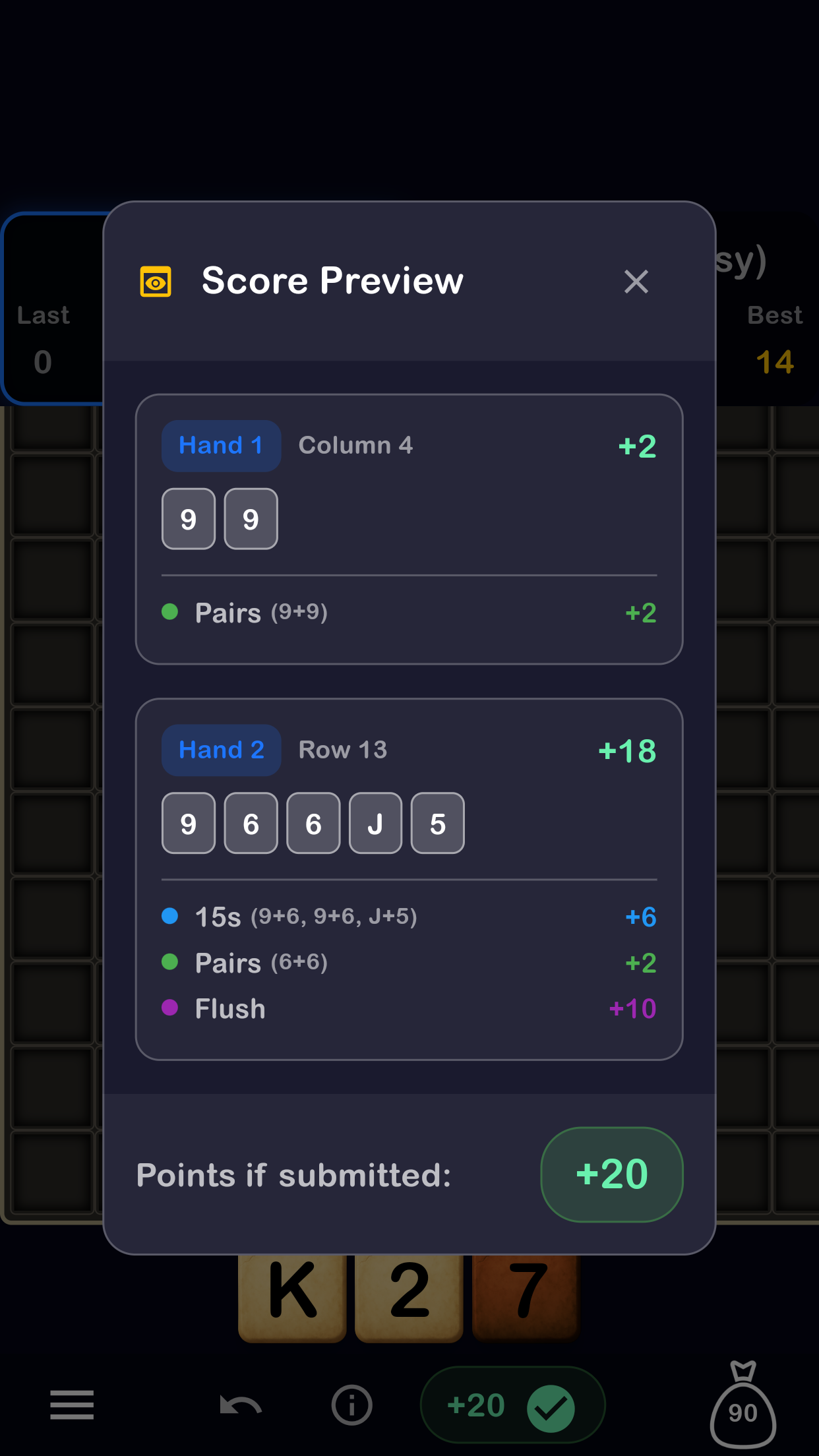 Tile Cribbage Screenshot 2